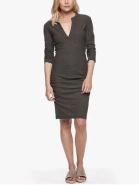 Standard James Perse Henley Dress in Charcoal Size 2 (M)